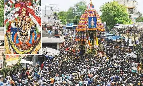 Tamil Nadu: समयपुरम मरियम्मन मंदिर में चिथिराई रथ जुलूस