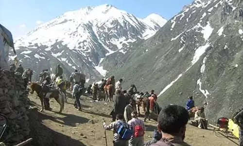 Amarnath Yatra: पंजीकरण के लिए बैंक शाखाओं में कतारों में लगे श्रद्धालु