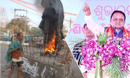 Odisha CM ने बीजू पटनायक की प्रतिमा जलाने की निंदा की