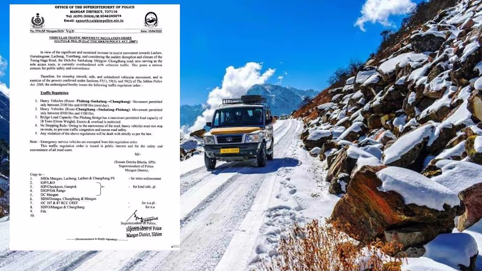 Sikkim की सड़कें 19-25 अप्रैल तक पर्यटकों के लिए खुली रहेंगी Sikkim की सड़कें 19-25 अप्रैल तक पर्यटकों के लिए खुली रहेंगी