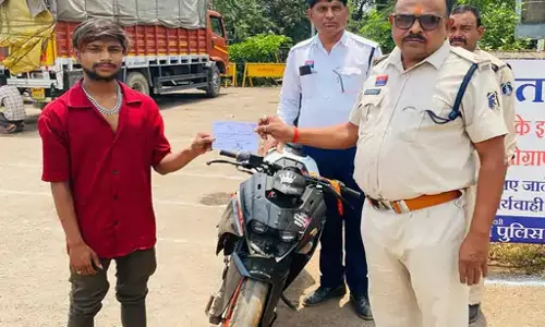 एसपी के पास आया स्टंटबाज का वीडियो, 2 हजार की चलानी कार्रवाई