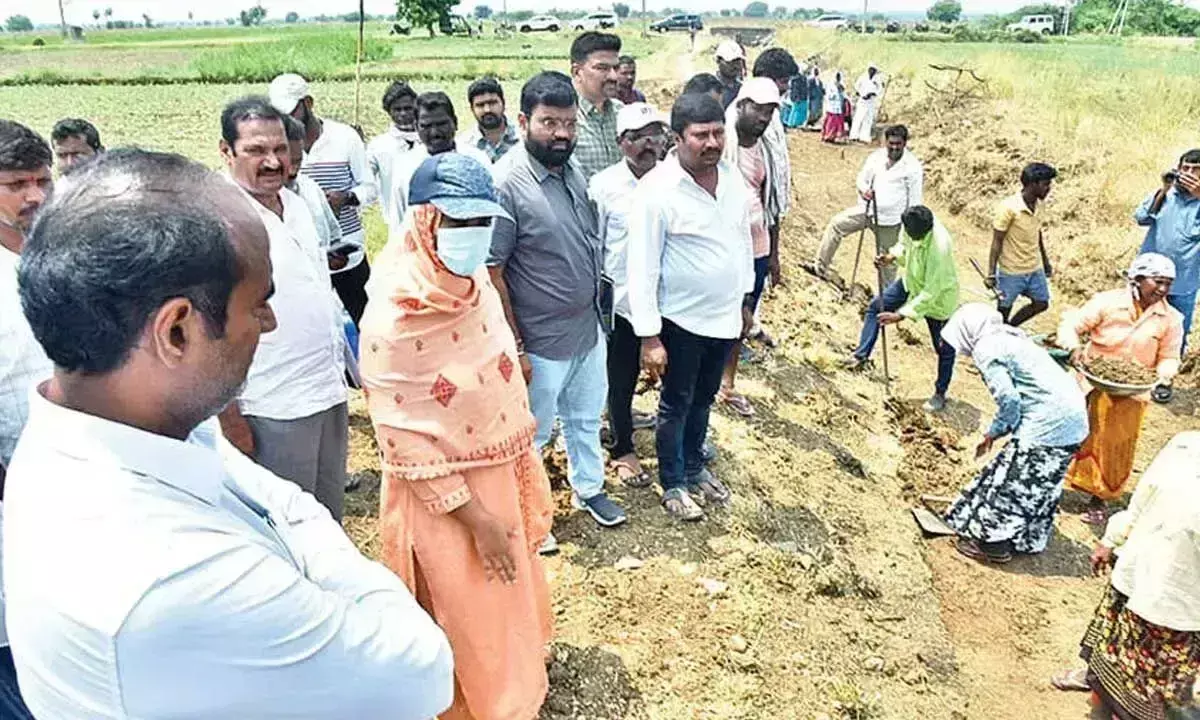 Andhra: कलेक्टर ने किया मनरेगा कार्यों का निरीक्षण Andhra: कलेक्टर ने किया मनरेगा कार्यों का निरीक्षण
