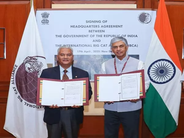 India ने इंटरनेशनल बिग कैट एलायंस के साथ मुख्यालय समझौते पर हस्ताक्षर किए India ने इंटरनेशनल बिग कैट एलायंस के साथ मुख्यालय समझौते पर हस्ताक्षर किए