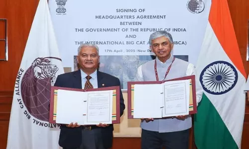 India ने इंटरनेशनल बिग कैट एलायंस के साथ मुख्यालय समझौते पर हस्ताक्षर किए India ने इंटरनेशनल बिग कैट एलायंस के साथ मुख्यालय समझौते पर हस्ताक्षर किए