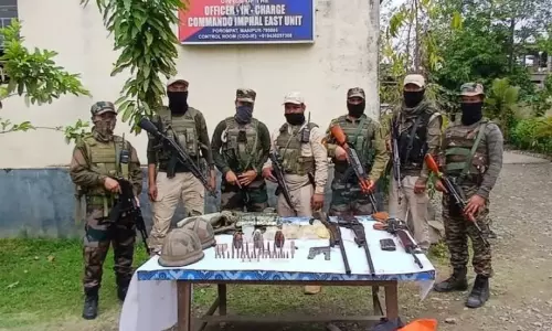 Manipur: इंफाल में दो उग्रवादी शिविर ध्वस्त, हथियार जब्त