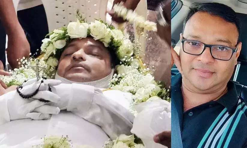 कतर में दुर्घटना में मारे गए जॉय मैथ्यू का उनके गृहनगर में अंतिम संस्कार किया गया कतर में दुर्घटना में मारे गए जॉय मैथ्यू का उनके गृहनगर में अंतिम संस्कार किया गया