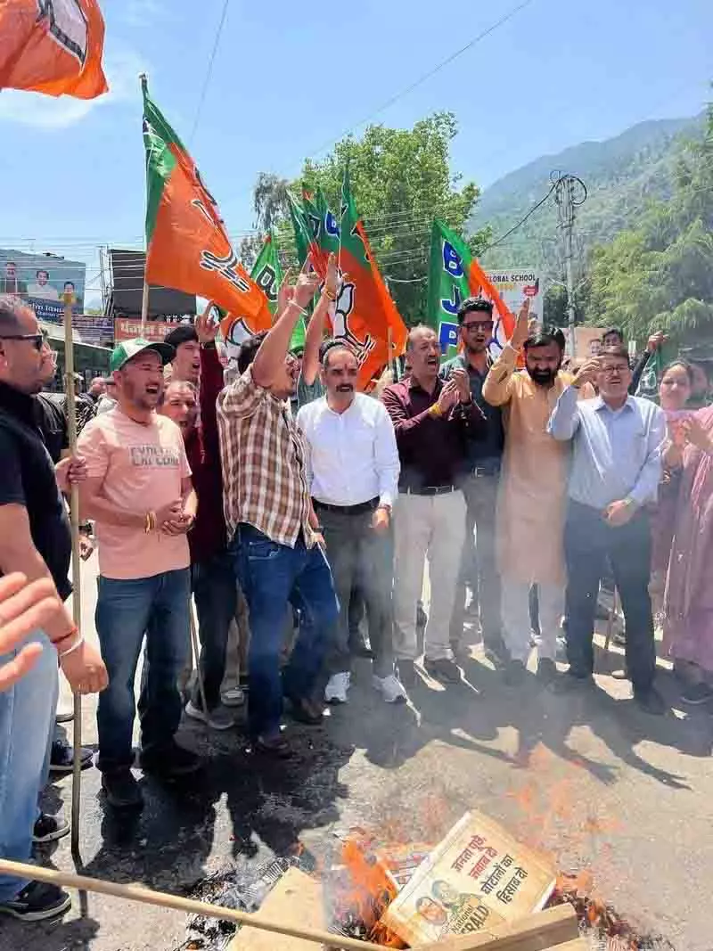 BJYM ने राज्य निधि के ‘दुरुपयोग’ के विरोध में कांग्रेस नेताओं के पुतले फूंके BJYM ने राज्य निधि के ‘दुरुपयोग’ के विरोध में कांग्रेस नेताओं के पुतले फूंके