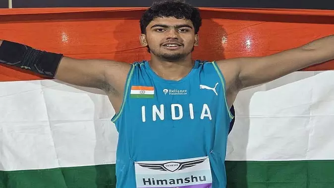 Haryana: हिमांशु ने भारत को दिलाया पहला स्वर्ण पदक, 67.57 मीटर भाला फेंका Haryana: हिमांशु ने भारत को दिलाया पहला स्वर्ण पदक, 67.57 मीटर भाला फेंका