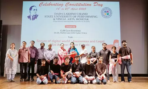 Haryana : कैम्पस नोट्स साइबर-धोखाधड़ी जागरूकता व्याख्यान