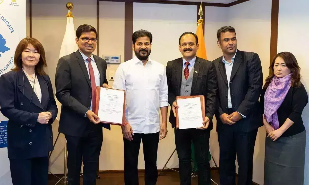 Telangana: टॉमकॉम ने जापानी एजेंसियों के साथ समझौता ज्ञापन पर हस्ताक्षर किए Telangana: टॉमकॉम ने जापानी एजेंसियों के साथ समझौता ज्ञापन पर हस्ताक्षर किए