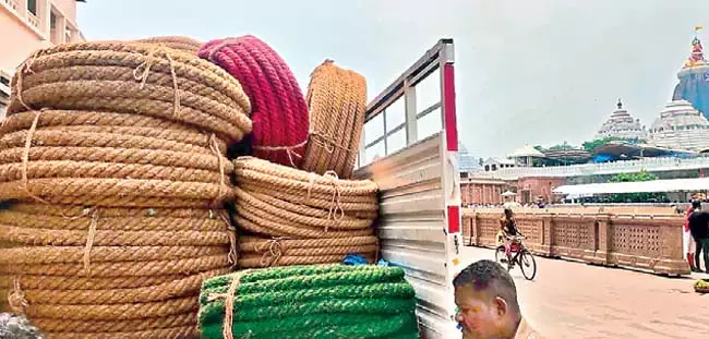 Odisha : रथों की रस्सियाँ श्रीक्षेत्र में पहुँच गई Odisha : रथों की रस्सियाँ श्रीक्षेत्र में पहुँच गई