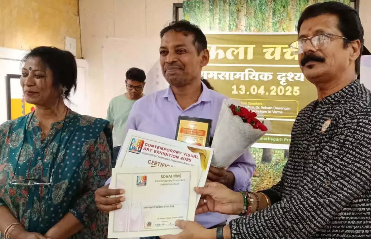 रायपुर घासीदास संग्रहालय में अंकुश का सम्मान रायपुर घासीदास संग्रहालय में अंकुश का सम्मान