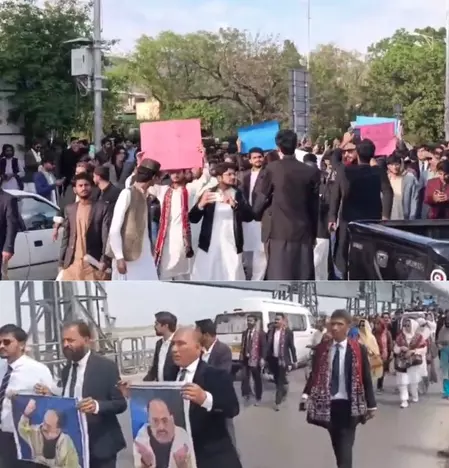 Pak: सिंधु नहर परियोजना के खिलाफ वकीलों ने अनिश्चितकालीन अदालती बहिष्कार की घोषणा की Pak: सिंधु नहर परियोजना के खिलाफ वकीलों ने अनिश्चितकालीन अदालती बहिष्कार की घोषणा की