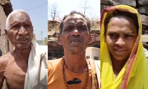 चट्टानों से टपकती जिंदगी, पानी की बूंदों पर टिका है खुसरा गांव का वजूद चट्टानों से टपकती जिंदगी, पानी की बूंदों पर टिका है खुसरा गांव का वजूद