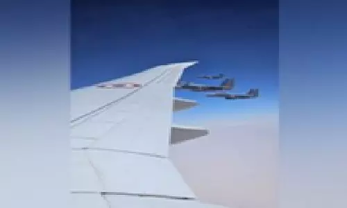सऊदी अरब के हवाई क्षेत्र में PM मोदी के विमान को रॉयल सऊदी एयर फोर्स के F15 विमानों ने सुरक्षा प्रदान की
