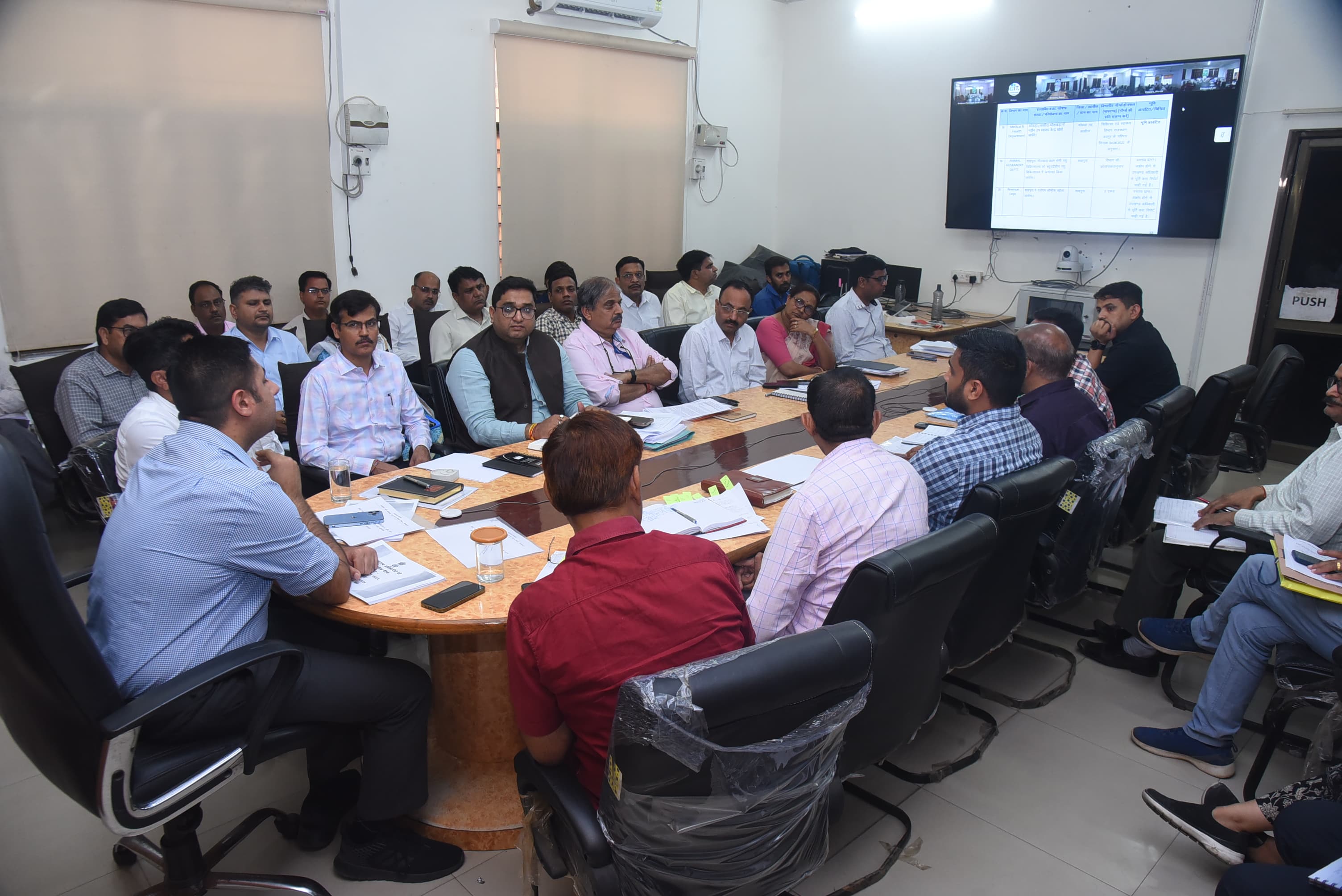 जिला Collector की अध्यक्षता में राजस्व से जुड़े व जिला स्तरीय अधिकारियों की बैठक आयोजित