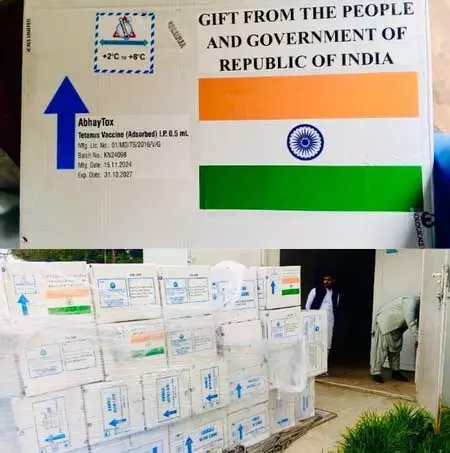 भारत ने अफगानिस्तान को 4.8 टन टीके भेजे; काबुल ने जताया आभार भारत ने अफगानिस्तान को 4.8 टन टीके भेजे; काबुल ने जताया आभार