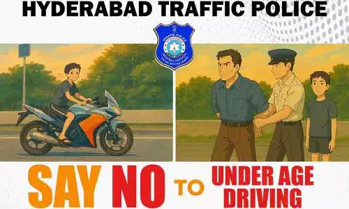 Hyderabad: नाबालिगों पर नाबालिग उम्र में गाड़ी चलाने का मामला दर्ज