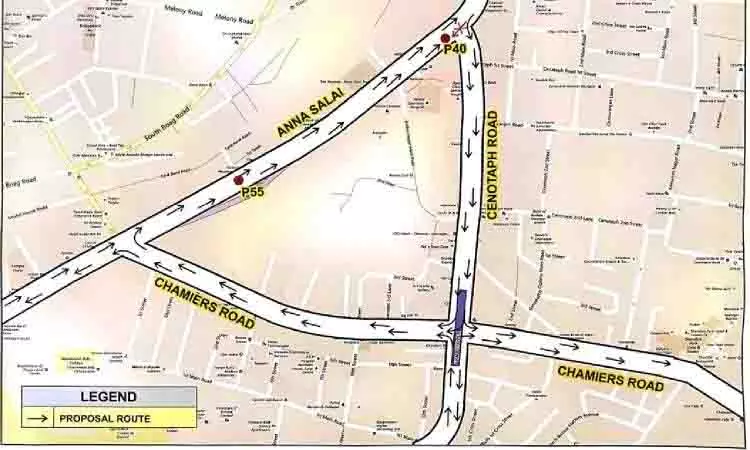 Anna Salai और उसके आसपास 4 मई तक यातायात डायवर्जन लागू रहेगा Anna Salai और उसके आसपास 4 मई तक यातायात डायवर्जन लागू रहेगा
