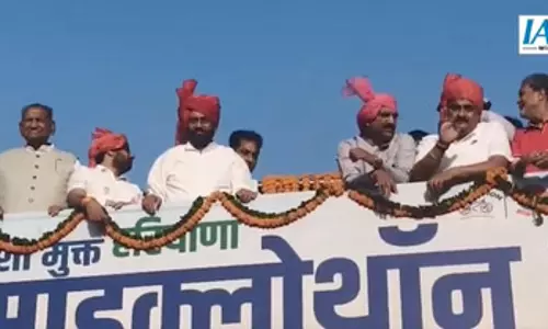 जींद में मुख्यमंत्री नायब सिंह सैनी ने साइक्लोथॉन 2.0 ड्रग फ्री हरियाणा यात्रा को दिखाई हरी झंडी