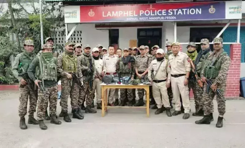 Manipur पुलिस ने 8 उग्रवादियों को गिरफ्तार किया, हथियार और गोला-बारूद बरामद