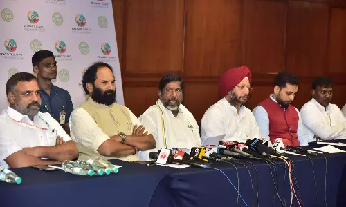 Telangana: भट्टी-उत्तम ने भारत शिखर सम्मेलन की तैयारी की देखरेख की Telangana: भट्टी-उत्तम ने भारत शिखर सम्मेलन की तैयारी की देखरेख की