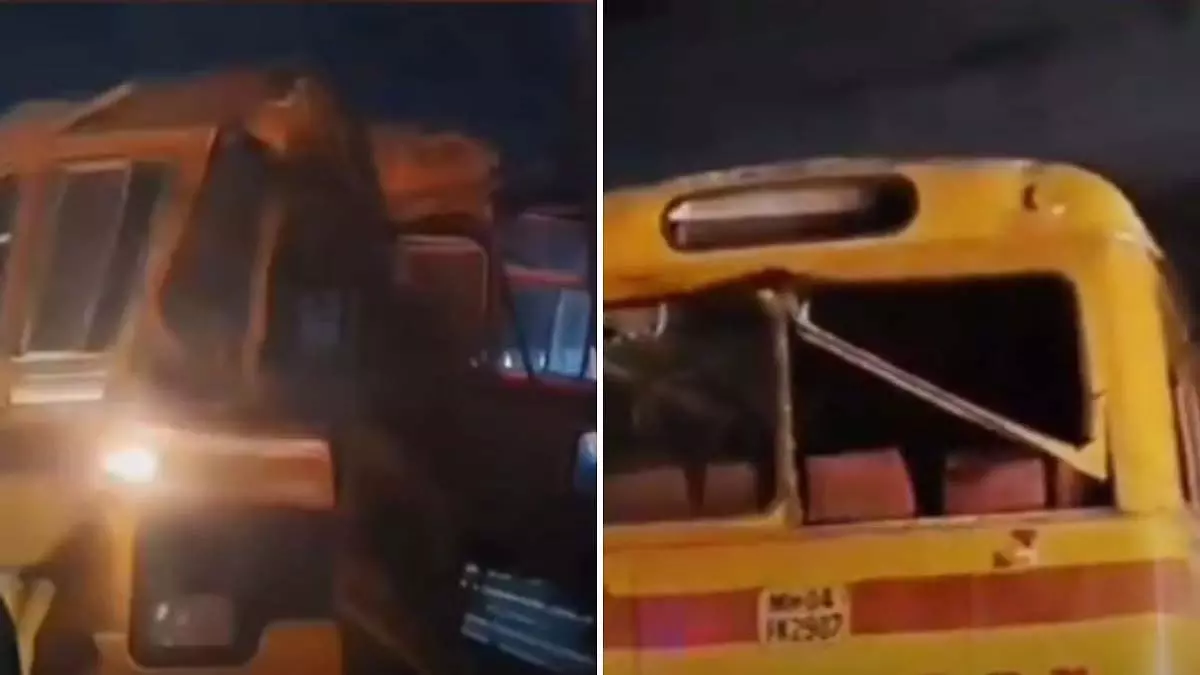 Thane : पिकनिक मनाने जा रही निजी बस डिवाइडर से टकराई, लड़की की मौत, 10 घायल Thane : पिकनिक मनाने जा रही निजी बस डिवाइडर से टकराई, लड़की की मौत, 10 घायल