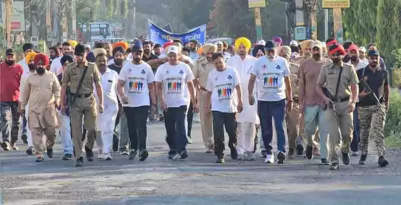 Kapurthala में नशे के खिलाफ वॉकथॉन Kapurthala में नशे के खिलाफ वॉकथॉन