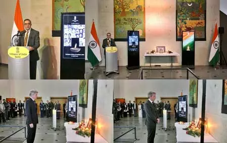 जर्मनी: भारतीय दूतावास ने पहलगाम आतंकी हमले में मारे गए लोगों को दी श्रद्धांजलि जर्मनी: भारतीय दूतावास ने पहलगाम आतंकी हमले में मारे गए लोगों को दी श्रद्धांजलि