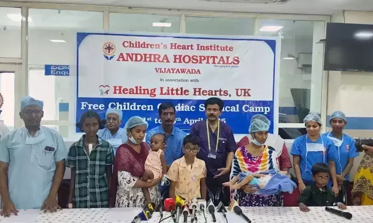 Vijayawada में निःशुल्क बाल चिकित्सा हृदय शल्य चिकित्सा शिविर का आयोजन