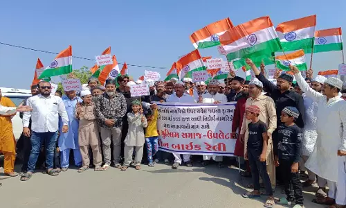 Pahalgam हमले की गूंज, उपलेटा में मुस्लिम समुदाय ने आतंकवाद के विरोध में निकाली मौन बाइक रैली