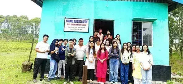 RGU के छात्रों को रेशम उत्पादन तकनीक में प्रशिक्षण प्राप्त हुआ