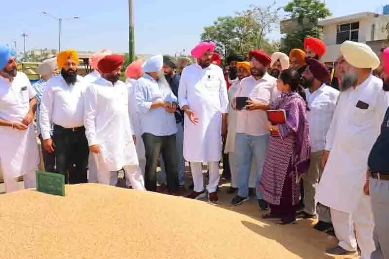 फसल की सुचारू खरीद सुनिश्चित करने के लिए गेहूं के उठान में तेजी लाएं: Dhaliwal फसल की सुचारू खरीद सुनिश्चित करने के लिए गेहूं के उठान में तेजी लाएं: Dhaliwal