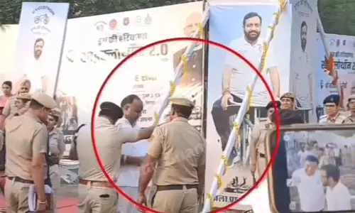 BJP नेता ने सीएम के साइक्लोथॉन कार्यक्रम में पुलिस पर दुर्व्यवहार का आरोप BJP नेता ने सीएम के साइक्लोथॉन कार्यक्रम में पुलिस पर दुर्व्यवहार का आरोप