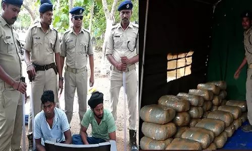 Bhubaneswar: खंडगिरी इलाके में एक करोड़ रुपये मूल्य का गांजा से भरा ट्रक जब्त