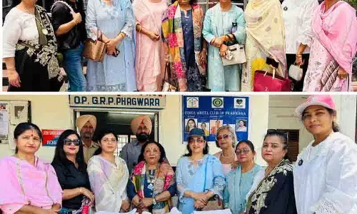 Phagwara: इनर व्हील क्लब ने सरकारी रेलवे पुलिस को सफेद चादरें दान कीं