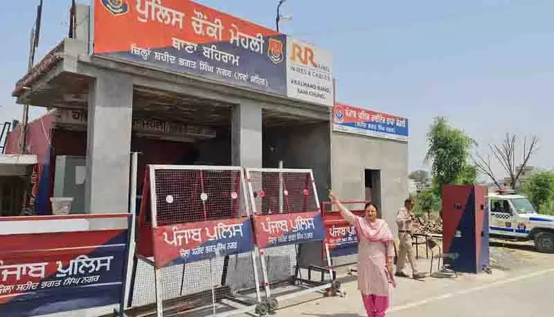 NHAI की जमीन पर मेहली पुलिस चौकी NHAI की जमीन पर मेहली पुलिस चौकी