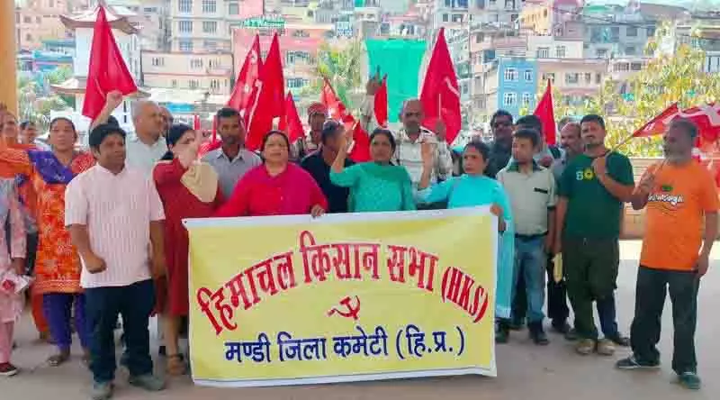 Himachal: भूमि अधिकार और आजीविका सुरक्षा के लिए किसानों का विरोध प्रदर्शन Himachal: भूमि अधिकार और आजीविका सुरक्षा के लिए किसानों का विरोध प्रदर्शन
