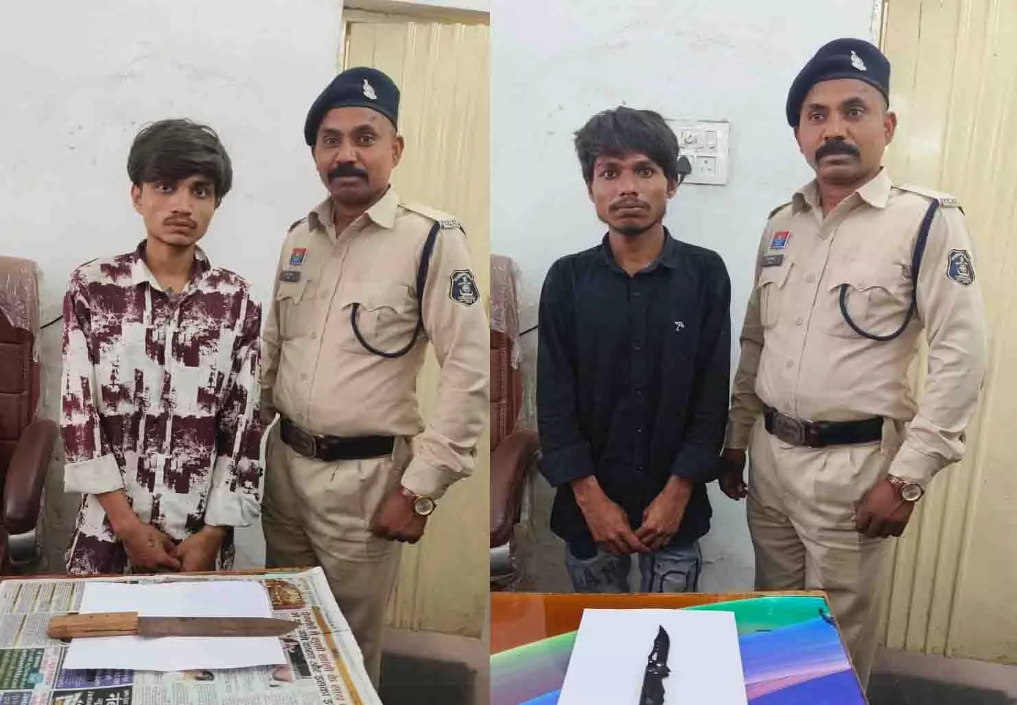 रायपुर: चाकू लेकर लोगों को डराते धमकाते, 2 गिरफ्तार रायपुर: चाकू लेकर लोगों को डराते धमकाते, 2 गिरफ्तार