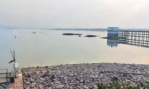 येल्लमपल्ली जलाशय में जल स्तर दिन-प्रतिदिन घट रहा येल्लमपल्ली जलाशय में जल स्तर दिन-प्रतिदिन घट रहा