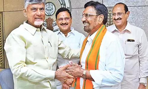 BJP : गठबंधन प्रत्याशी के तौर पर सत्यनारायण का नामांकन