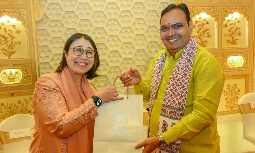 Jaipur: मुख्यमंत्री भजनलाल शर्मा और एडीबी कंट्री डायरेक्टर सुश्री मियो ओका की मुलाकात