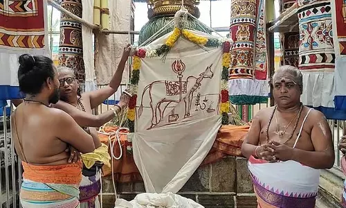 अरुणजादेश्वर मंदिर में चिथिराई महोत्सव का ध्वजारोहण अरुणजादेश्वर मंदिर में चिथिराई महोत्सव का ध्वजारोहण