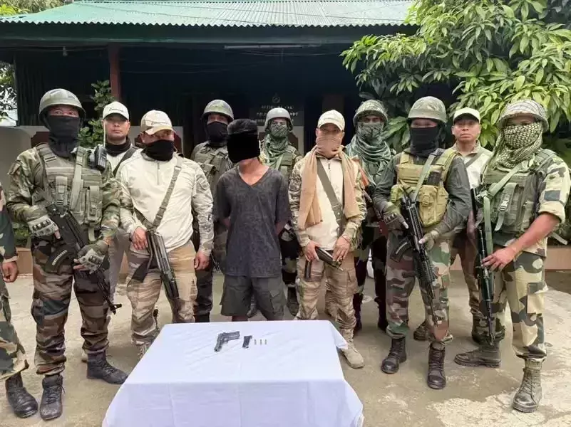 Manipur: 3 पीएलए और 1 केसीपी, 1 यूपीपीके गिरफ्तार, हथियार बरामद