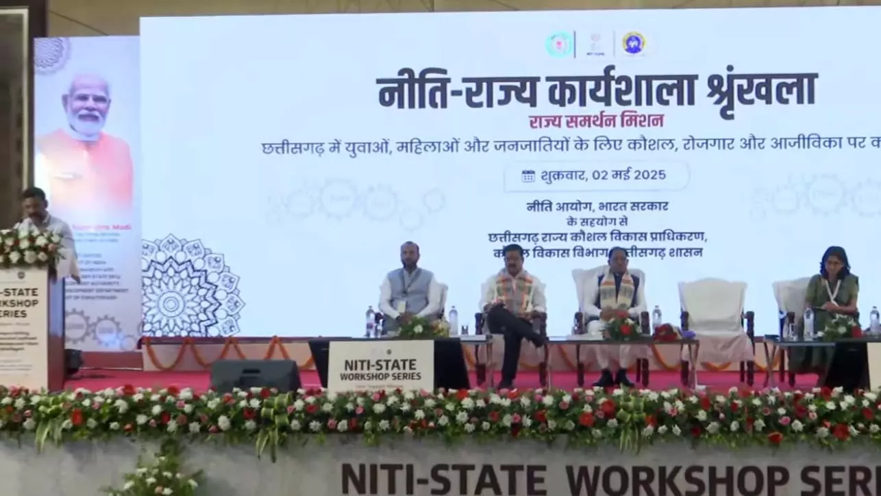 NITI-STATE वर्कशॉप सीरीज़ में शामिल हुए CM साय NITI-STATE वर्कशॉप सीरीज़ में शामिल हुए CM साय