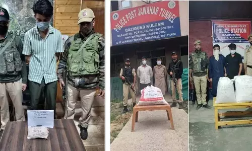 south Kashmir में प्रतिबंधित पदार्थ के साथ 5 ड्रग तस्कर गिरफ्तार: पुलिस