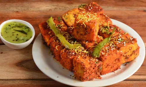 Tandoori Dhokla गुजराती स्वाद में नये तड़के का स्वादिष्ट मेल Tandoori Dhokla गुजराती स्वाद में नये तड़के का स्वादिष्ट मेल
