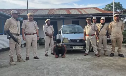 Manipur पुलिस ने कार चोर को पकड़ा, चोरी की गाड़ी बरामद