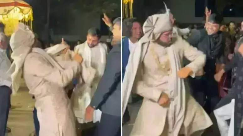 दूल्हे ने खुद की बारात में किया ताबड़तोड़ डांस, देख Video