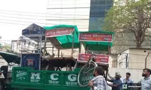 गुरुग्राम में अतिक्रमण पर एमसीजी ने की कार्रवाई